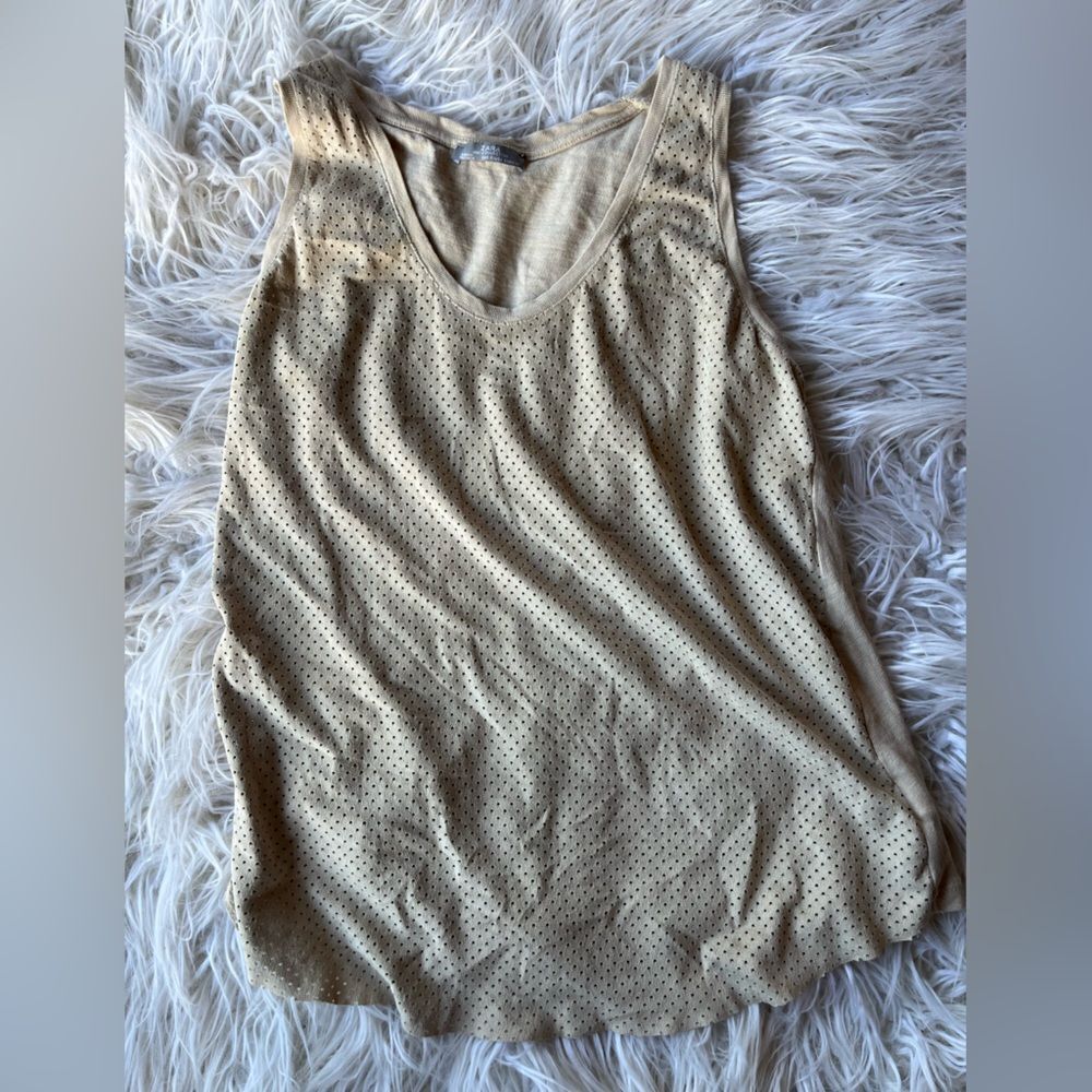 ZARA  faux Suede  Sleeveless  Top